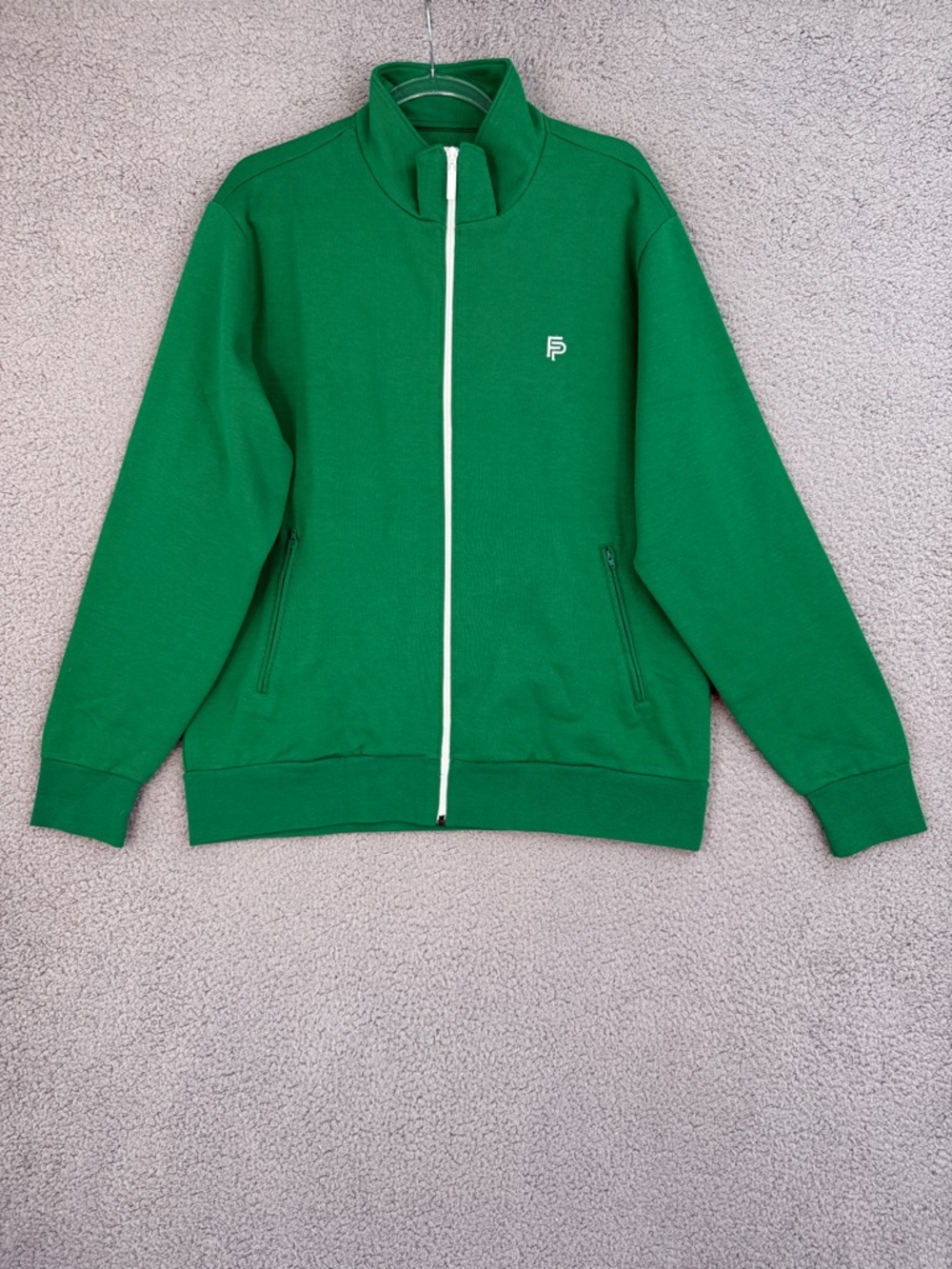 Flint Park Full Zip sweatshirt Men’s Large Green long sleeve Sweater Jacket